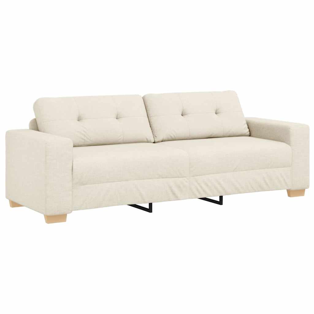 Sofá Beige 221 x 78 x 80 cm Tejido mezcla de lino