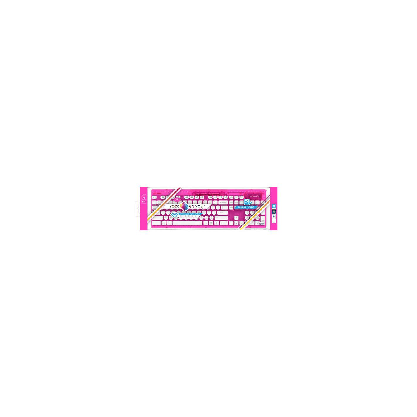Teclado Wireless Rock Candy Rosa PC Mac  PC