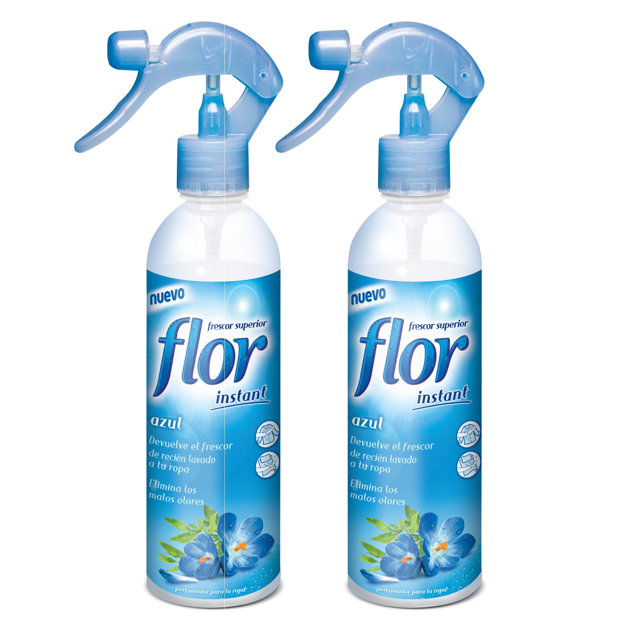 Flor - Flor Instant Azul Perfumador para la ropa 2x 345 ml