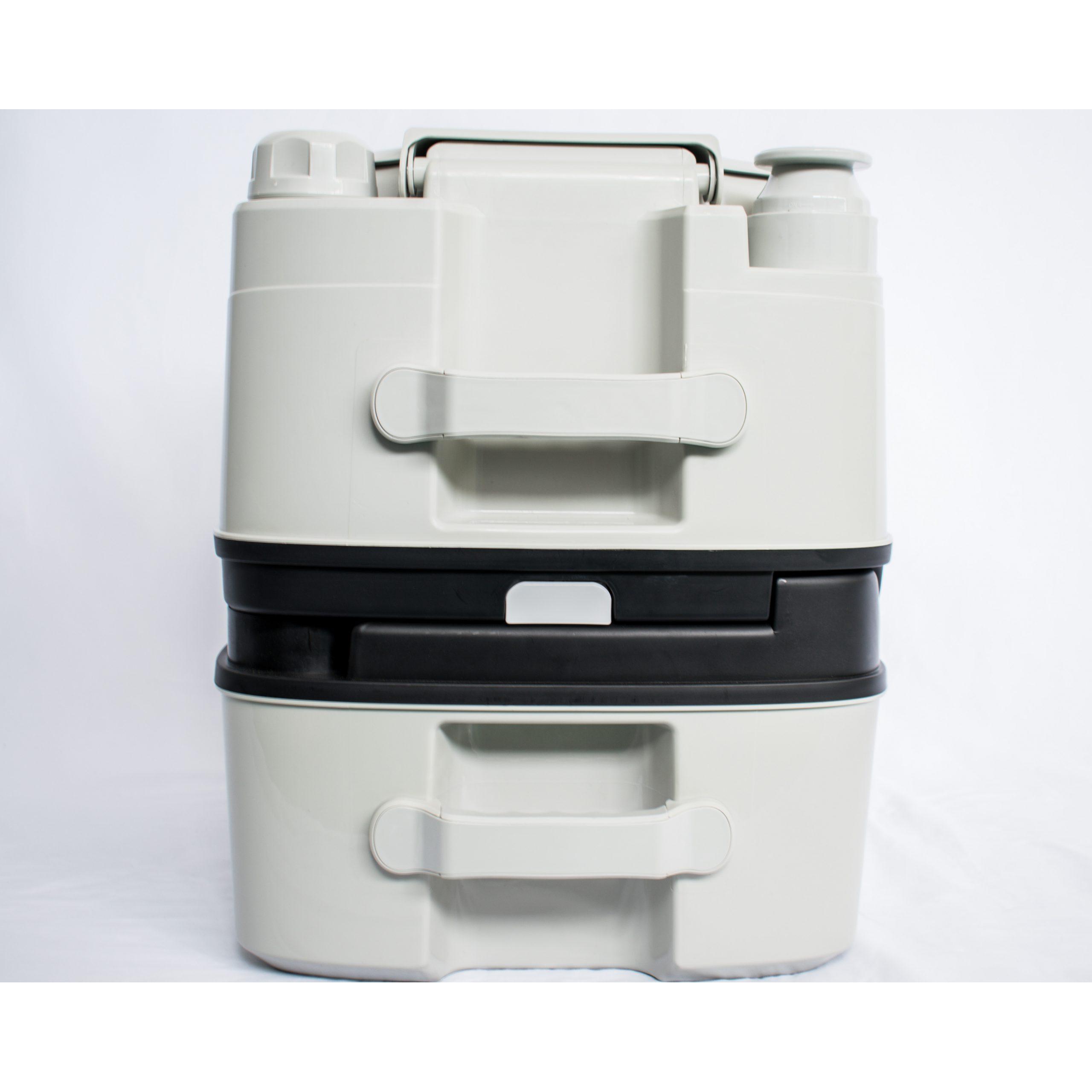 GO ESCAPE Inodoro Portátil Químico 24L Camping y Furgoneta – Depósito Agua 20L, Bomba Manual, Indicador de Nivel, Antifugas