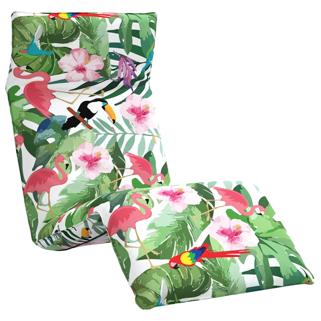 vidaXL Tumbona plegable 175x54x8,5 cm tejido oxford Multicolor