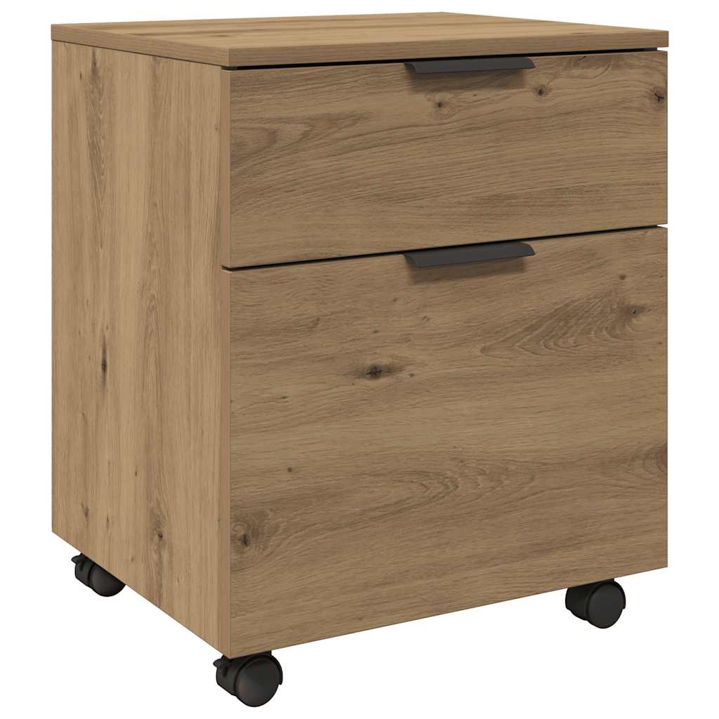 vidaXL Archivador con ruedas madera contrachapada 45x38x54 cm Multicolor