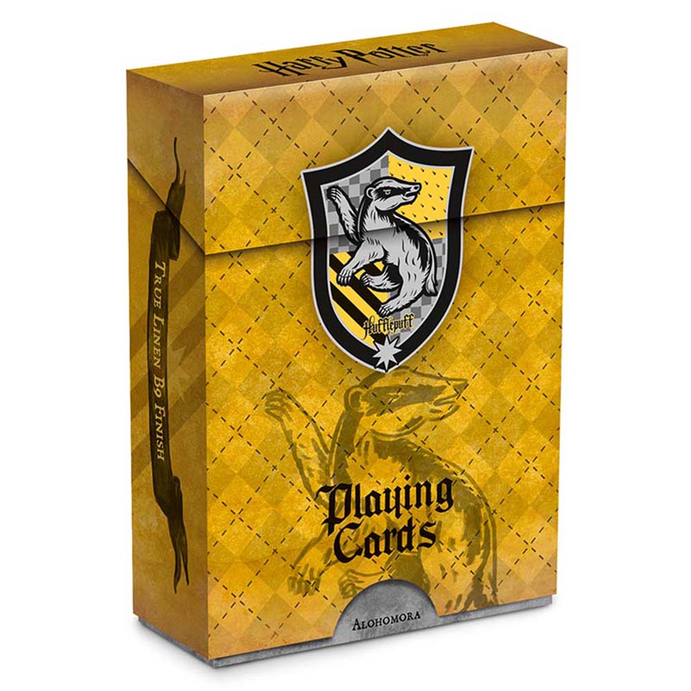 Fournier Cartamundi Baraja de poker Harry Potter Casa Hufflepuff Juego mesa Jugar Cine Colección Coleccionable Adultos Poquer Playa Piscina Camping Aire libre Regalo original Emblema Escudo Acabado para magia Trucos Magos