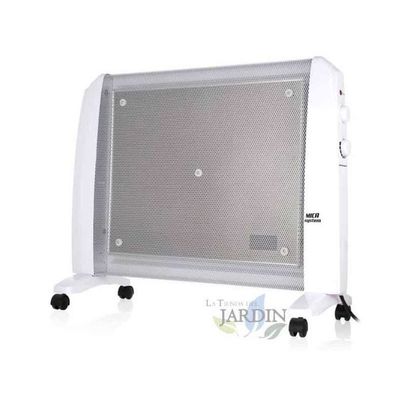 SUINGA Radiador de Mica 2000W Orbegozo | Estufa de Mica | Radiador Electrico Blanco con Termostato | Seguridad Antivuelco