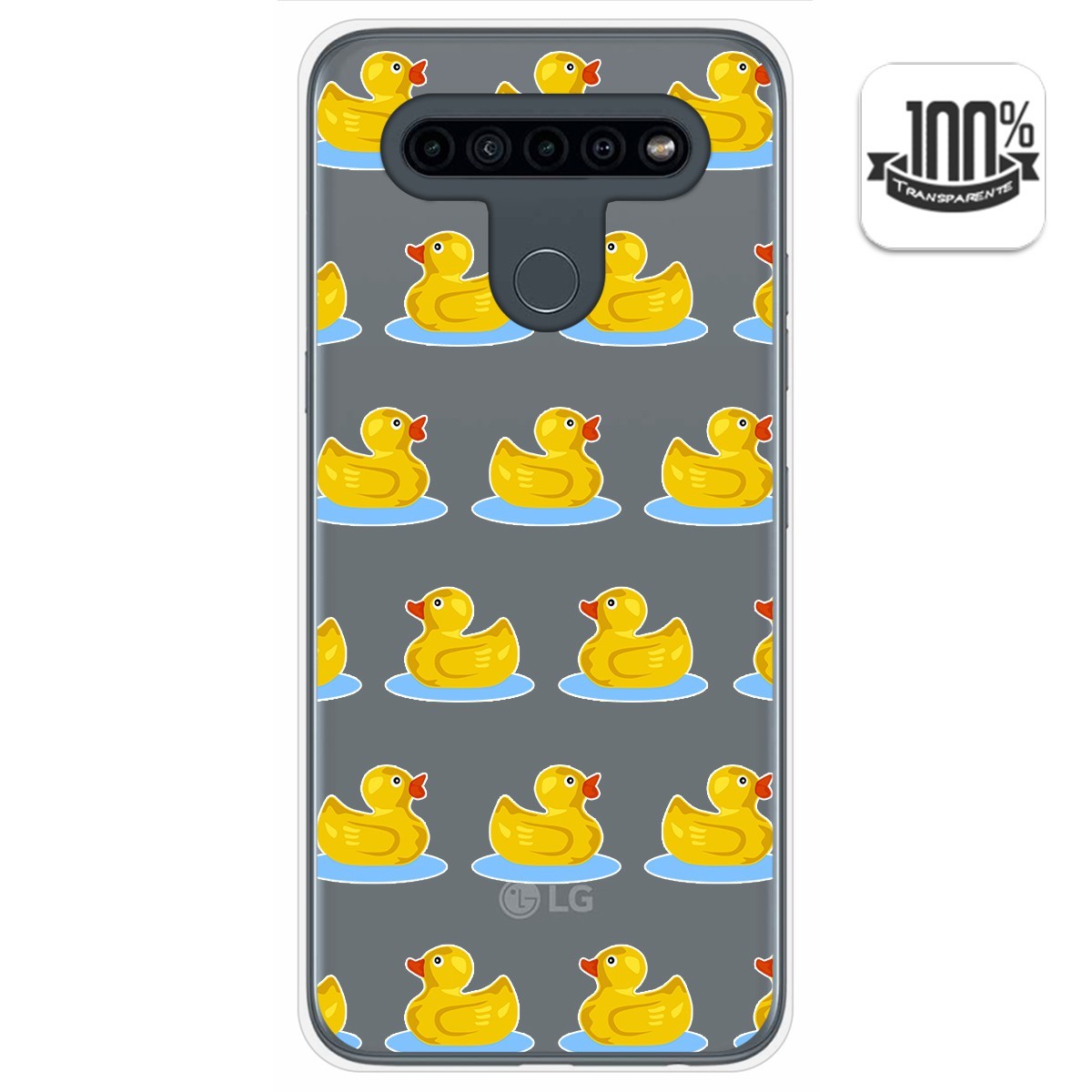 Tumundosmartphone Funda Gel Transparente para Lg K41s / Lg K51s diseño Pato Dibujos