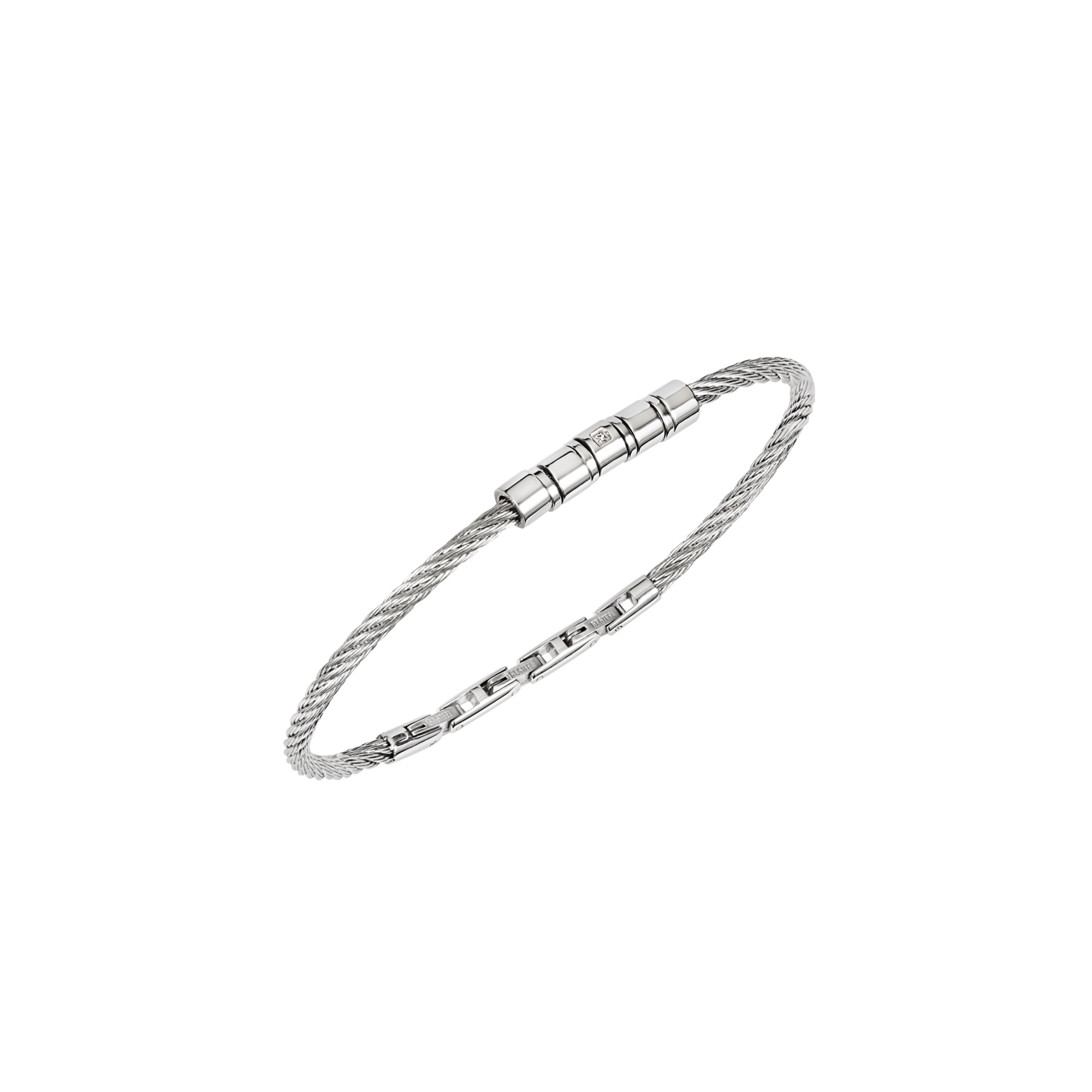BREIL Joyas Colección LOOP, PULSERAS DE HOMBRO en ACERO PLATEADO Talla 20 with ZIRCONIA - TJ3436