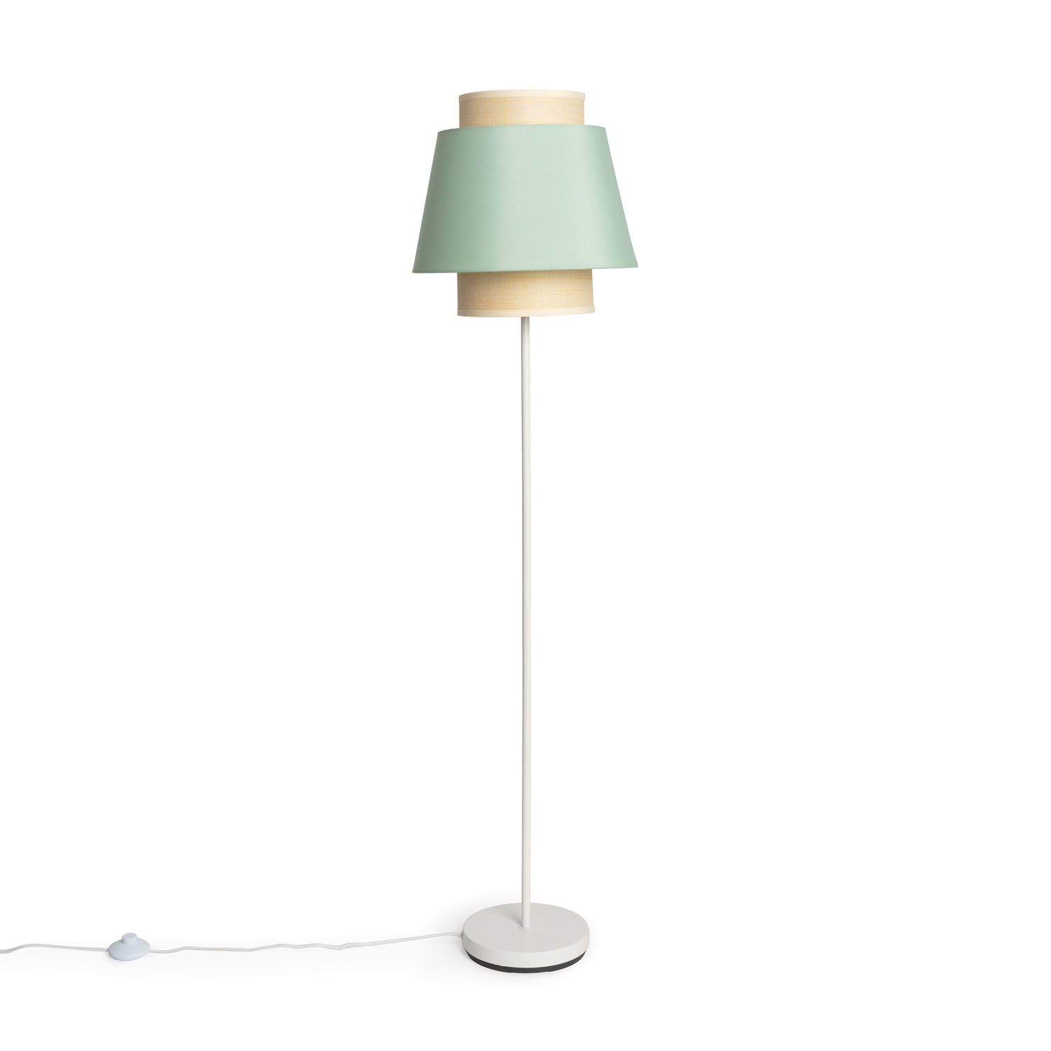 Ledkia Lámpara de Pie Tela Chulu - Diseño Mediterráneo con Acabados de Calidad