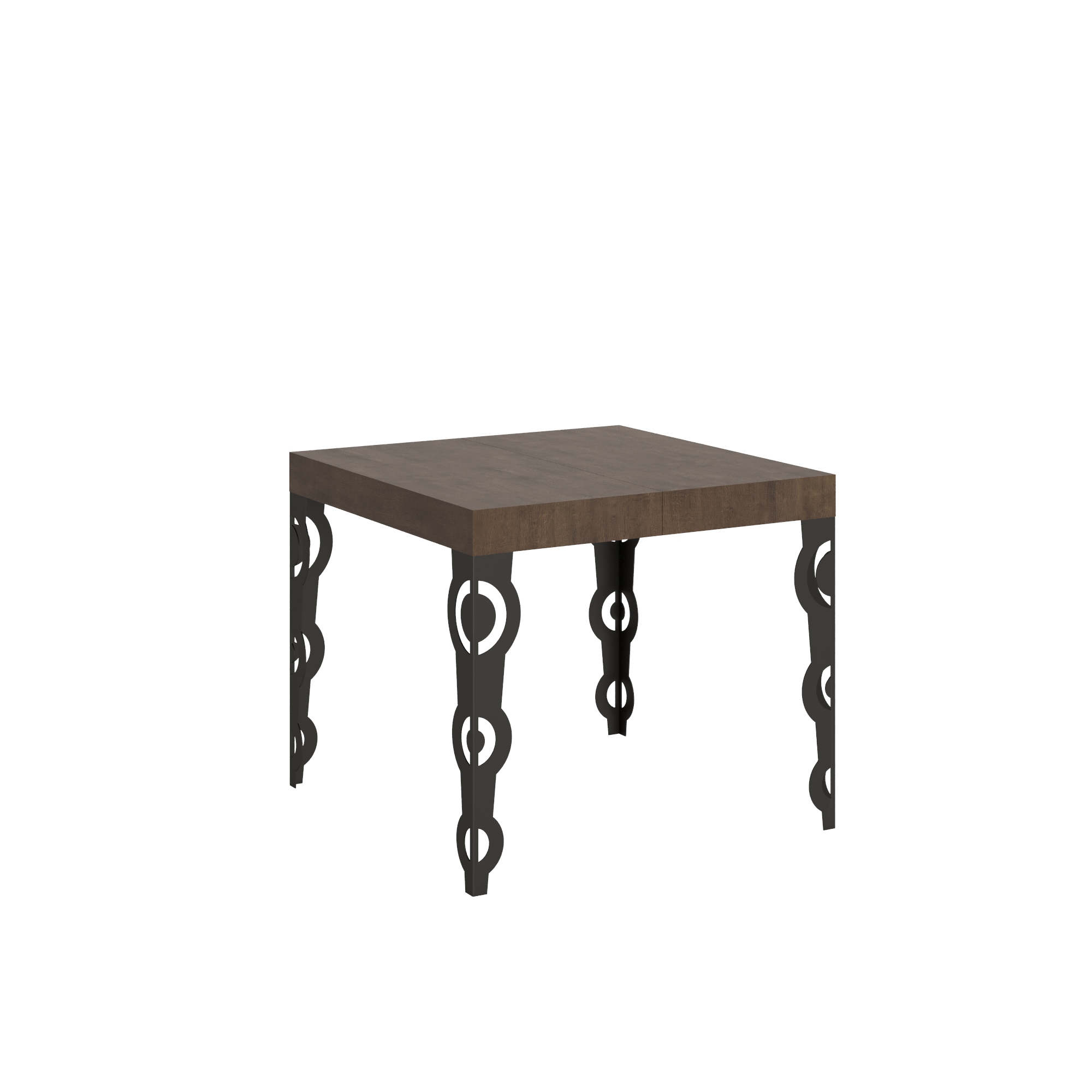 Mesa extensible Karamay 90/246x90 cm patas nogal antracita - Itamoby