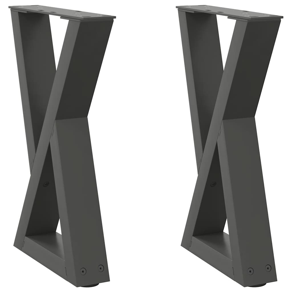 vidaXL Patas para mesa de centro (2 unidades) 28 x 42-43,3 cm, acero