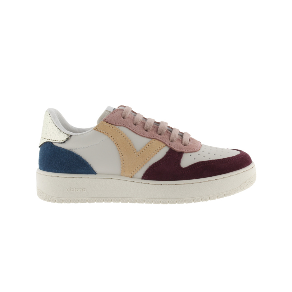 Victoria Madrid Zapatillas de efecto piel con piezas multicolor de serraje y pieza trasera metalizada 1258240