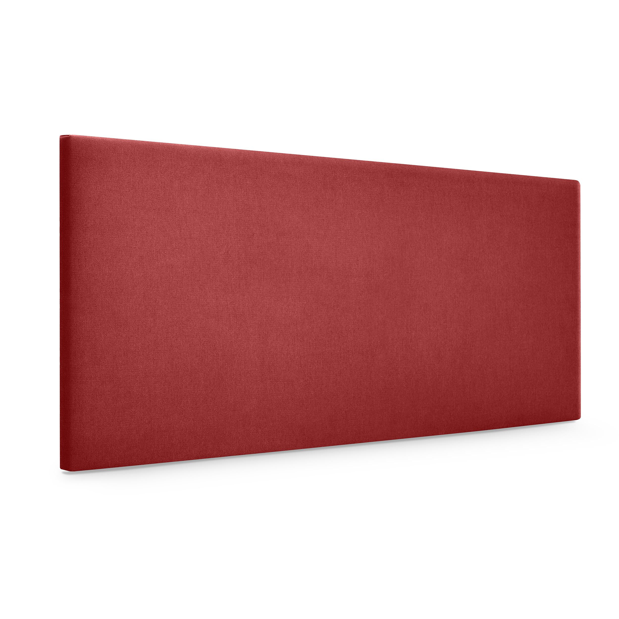 DHOME Cabecero de Polipiel o Tela AQUALINE Liso Cabeceros Cabezal Tapizado Cama Lujo (Rojo Tela)