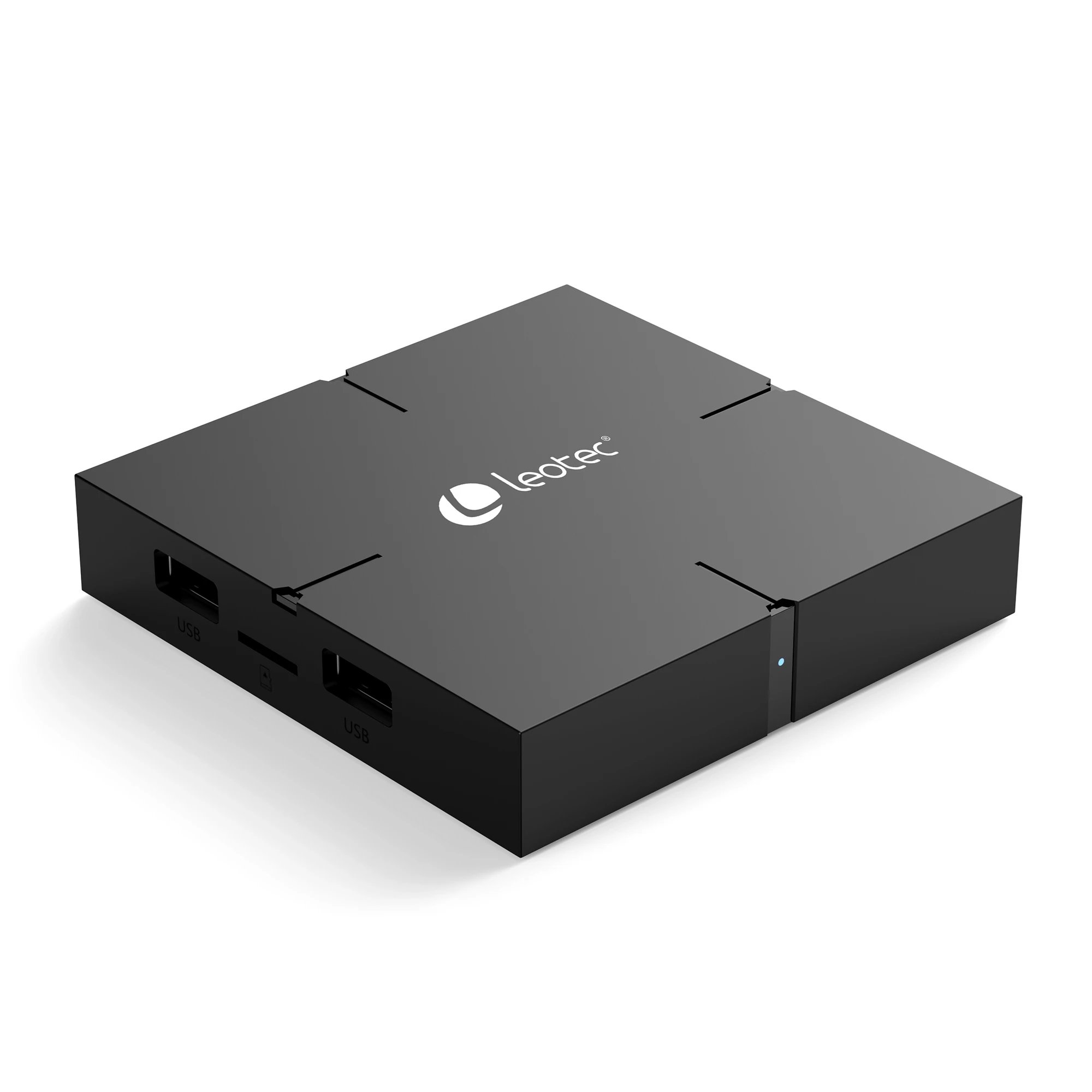 Leotec - TV Box Android 4K ULTRA HD LETVBOX18 con 2 GB RAM y 16 GB almacenamiento, compatible con HDR10 y HLG, WiFi Dual Band y Bluetooth, ideal para transformar tu televisor en smart TV