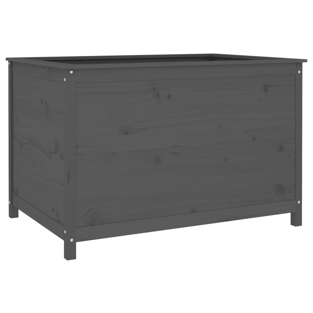 vidaXL Arriate elevado de jardín madera maciza pino 119,5x82,5x78 cm Color Pino natural,  Pino blanco,  Pino gris y mas