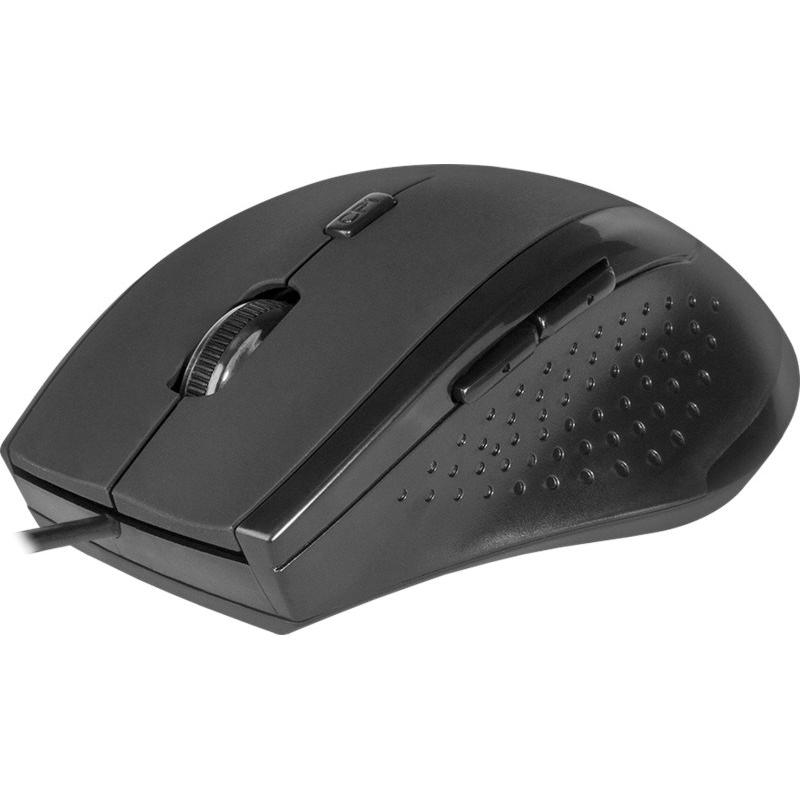 Defender Accura MM-362 Black Optical Mouse 1600 DPI, USB wired, 5 buttons, 1.5m cable, ambidextrous design, compatible with Windows and Mac OS, ideal for gaming and universal use.