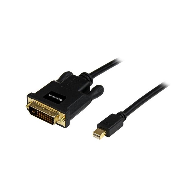 StarTech.com - Cable de 1,8m Adaptador de Vídeo Mini DisplayPort a DVI-D - Conversor Pasivo - 1920x1200 - Negro MDP2DVIMM6B