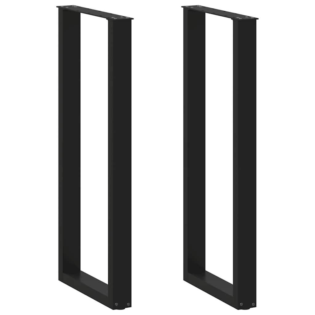 vidaXL Patas para mesa de bar en forma de U (2 unidades) 40 x 110-111 cm, acero