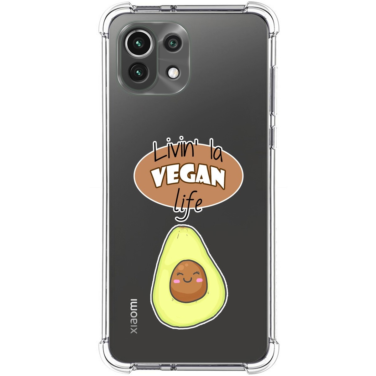 Tumundosmartphone Funda Silicona Antigolpes para Xiaomi Mi 11 Lite 4G / 5G / 5G NE diseño Vegan Life Dibujos