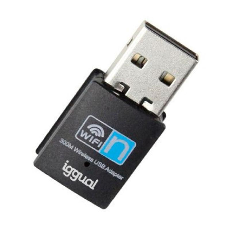 Tarjeta de Red IGGUAL Adaptador USB Wifi 2.4GHz 300Mbps USB 2.0 LED