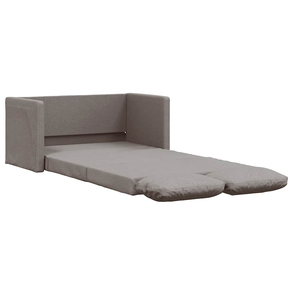 vidaXL Sofá cama de suelo 2 en 1 tela gris Taupe 112x174x55 cm