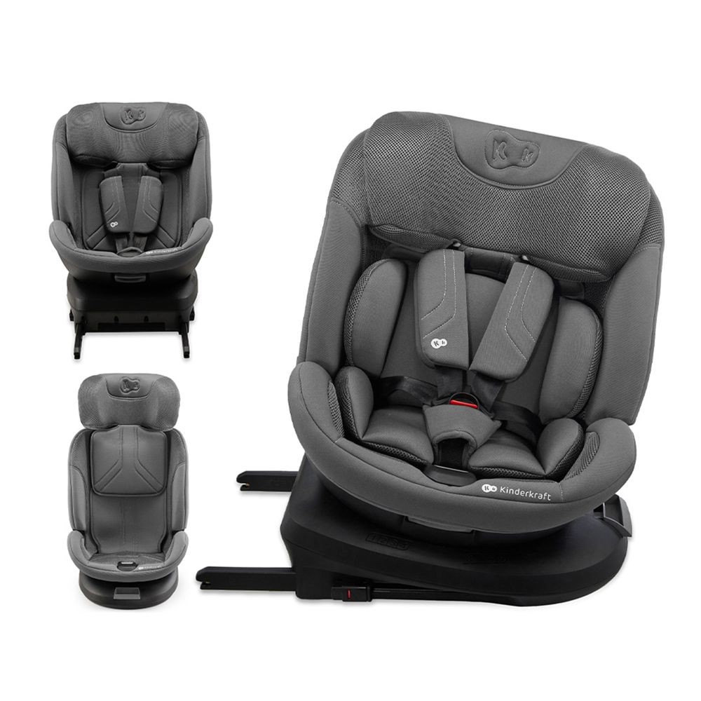 Kinderkraft XPEDITION 3 I-Size 40-150 cm, Silla coche bebé, para niños, Asiento giratorio 360º, Isofix base, Ajuste de la reclinación del respaldo, Protección lateral, Grupo 0+/1/2/3, 0-36 kg