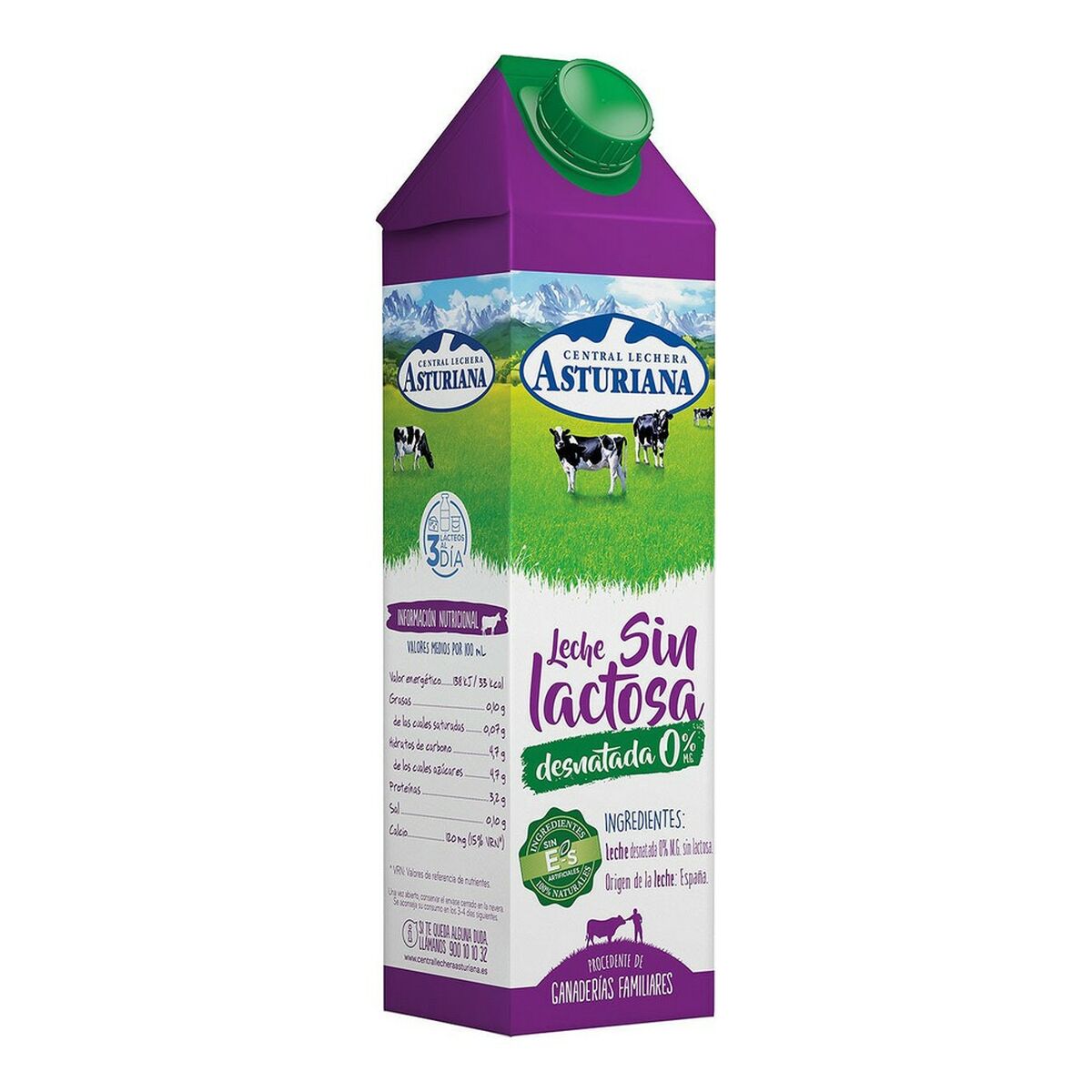 Asturiana Leche Sin Lactosa 1,5L 4 Uds - deor