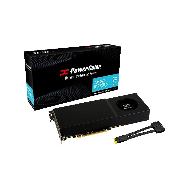 PowerColor Tarjeta gráfica AMD Radeon AI Pro R9700 32GB GDDR6