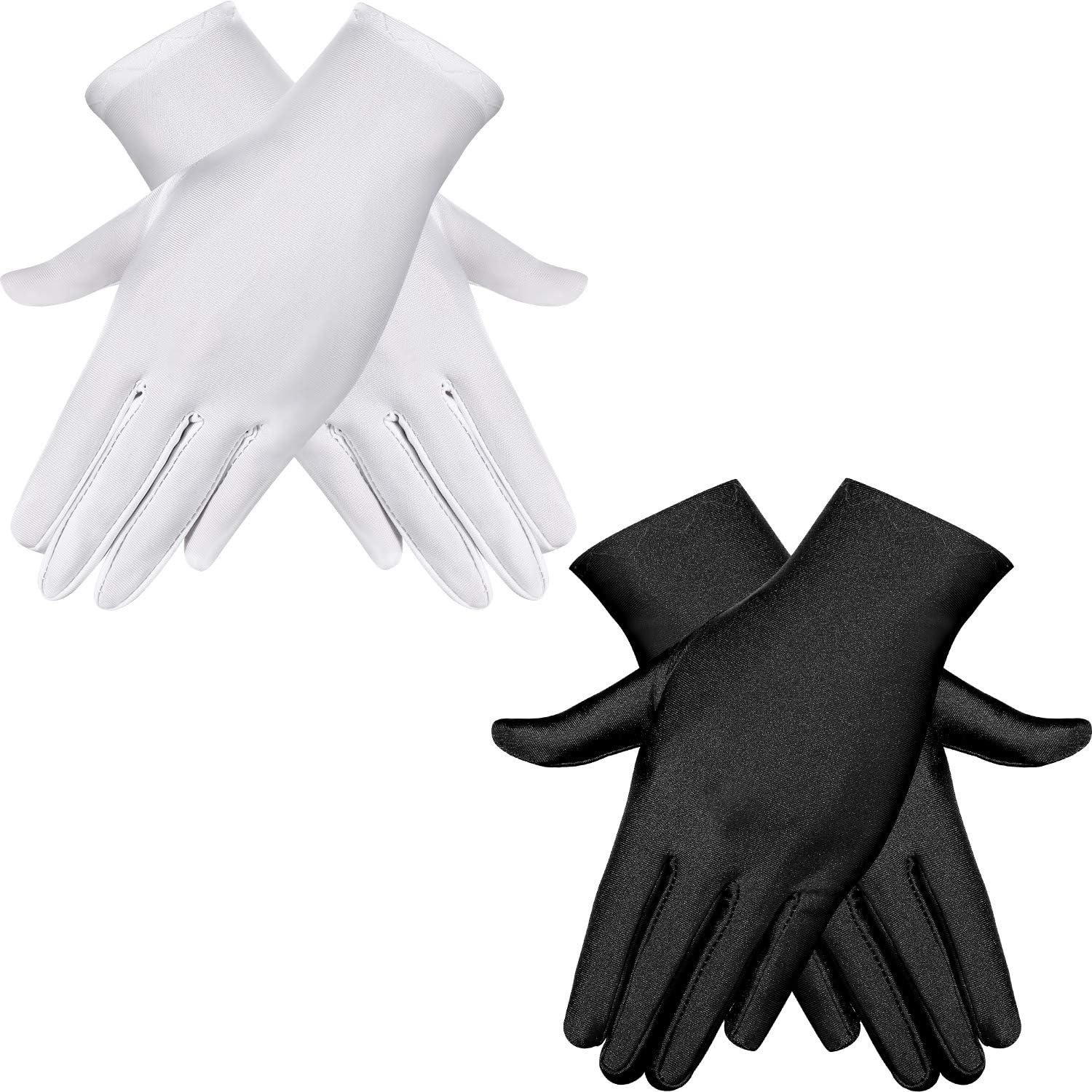 Guantes blancos de algodón de nylon para hombre, esmoquin, guardia,  desfile, moneda, joyería, plata, guantes de inspección, Blanco