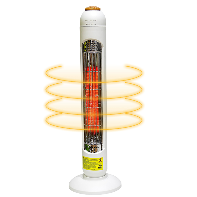 OstarkDom Calefactor Eléctrico 600W, Bajo Consumo, Estufa electrica, 3 Posiciones, Apagado Automático, Seguridad Protección, Ahorro de Energía