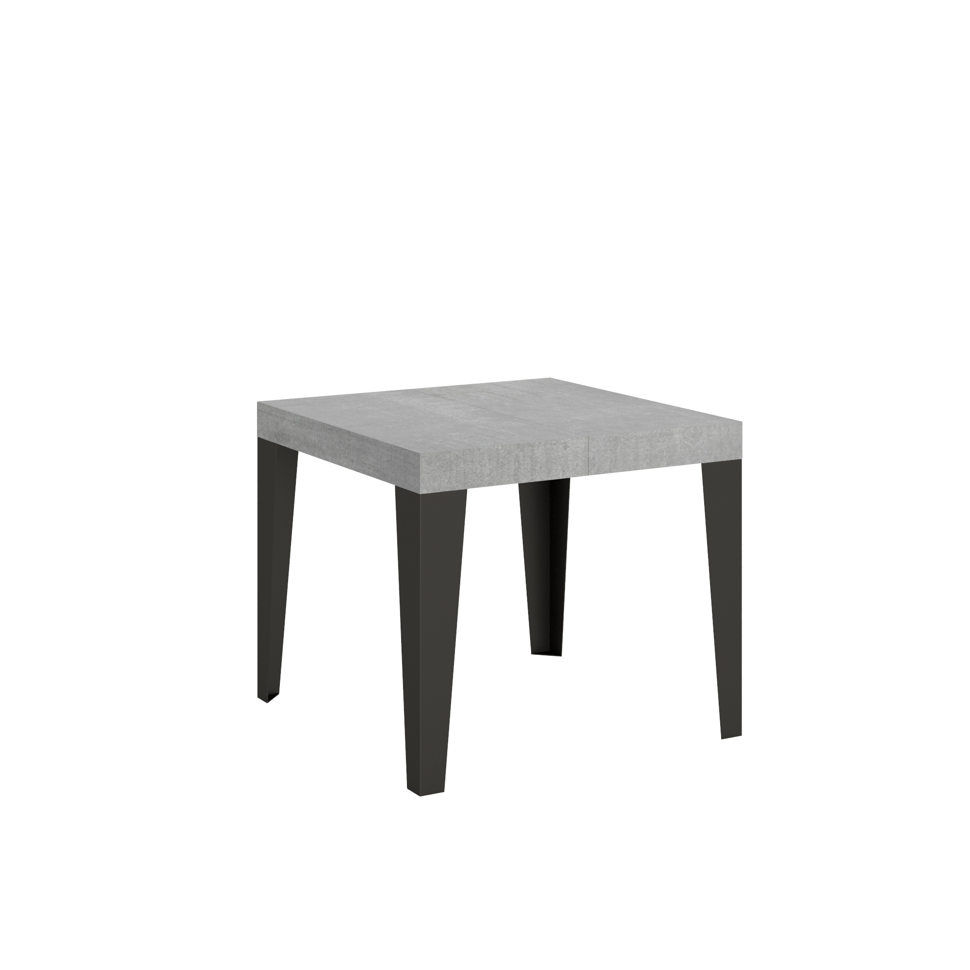 Mesa extensible 90x90/246 cm Estructura de cemento Flame Antracita - Itamoby