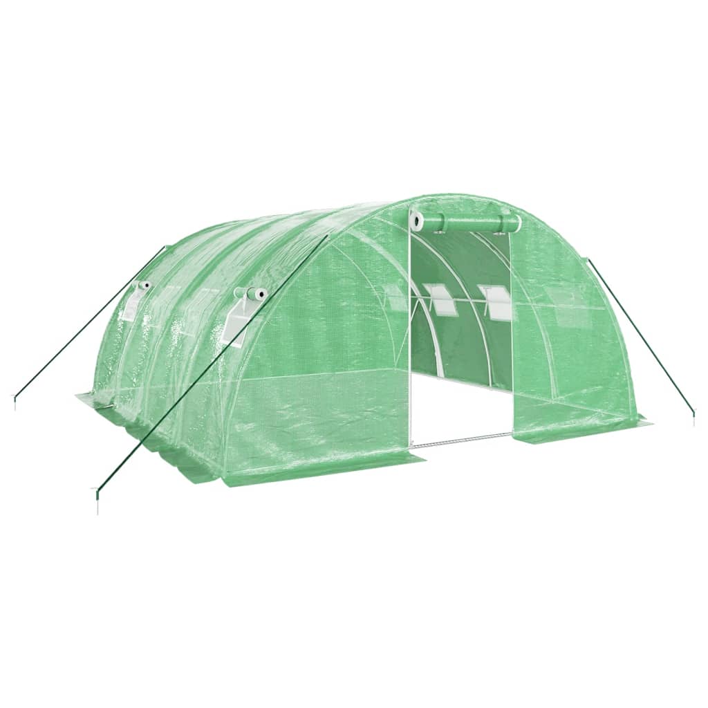 vidaXL Invernadero con Estructura Acero Invernáculo Vivero para Plantas Color Blanco,  Verde, y mas