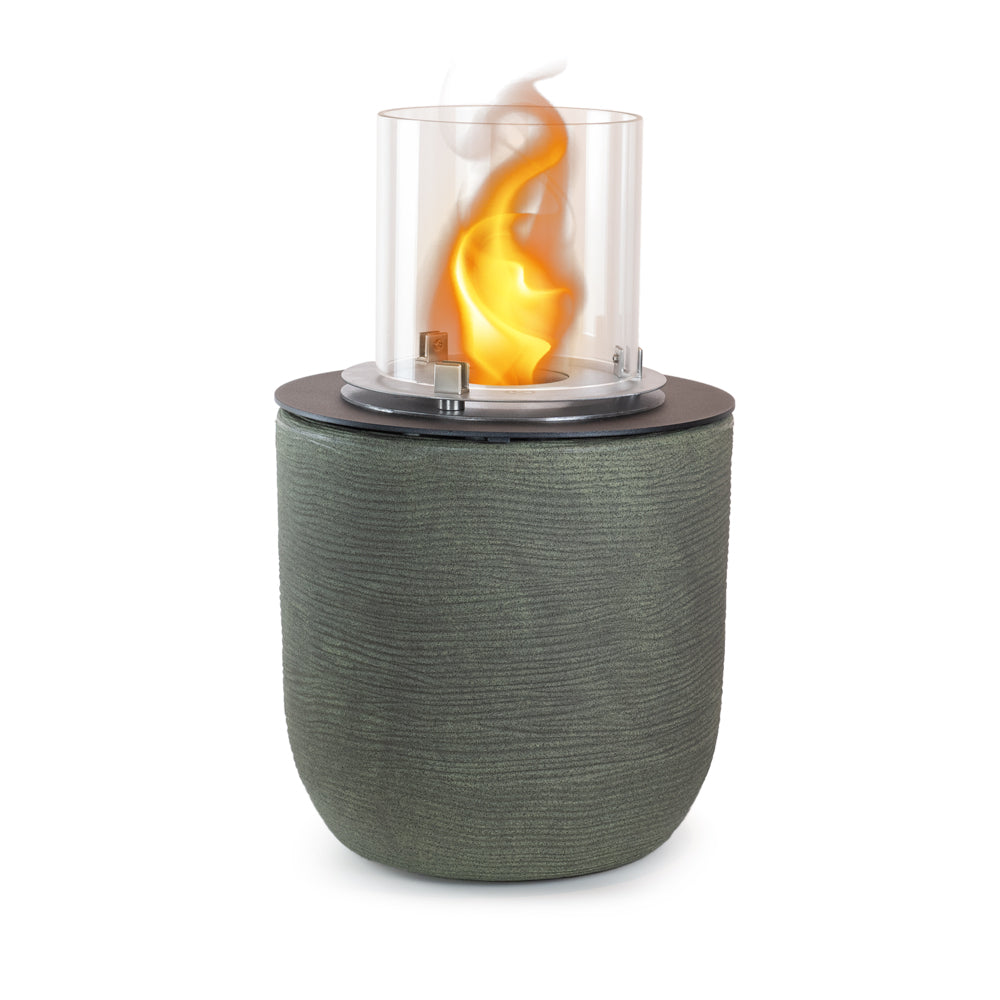 Chimenea de Bioetanol brasero de Jardín Para interior y exterior RAFFAELLO Verde Salvia D.35 X H55