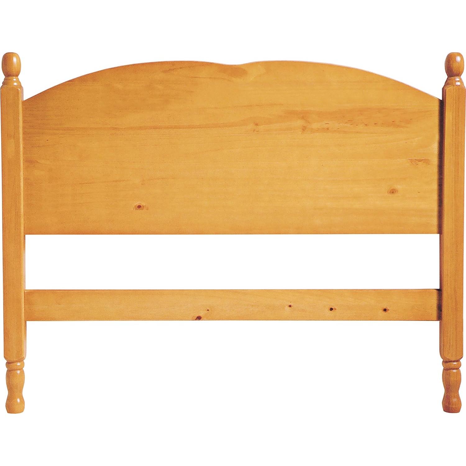 Cabecero para somier de 135 cm , pino macizo, Moblit, serie Canet, medidas: (98,5x145x2) cm ( altoxanchoxfondo), color miel