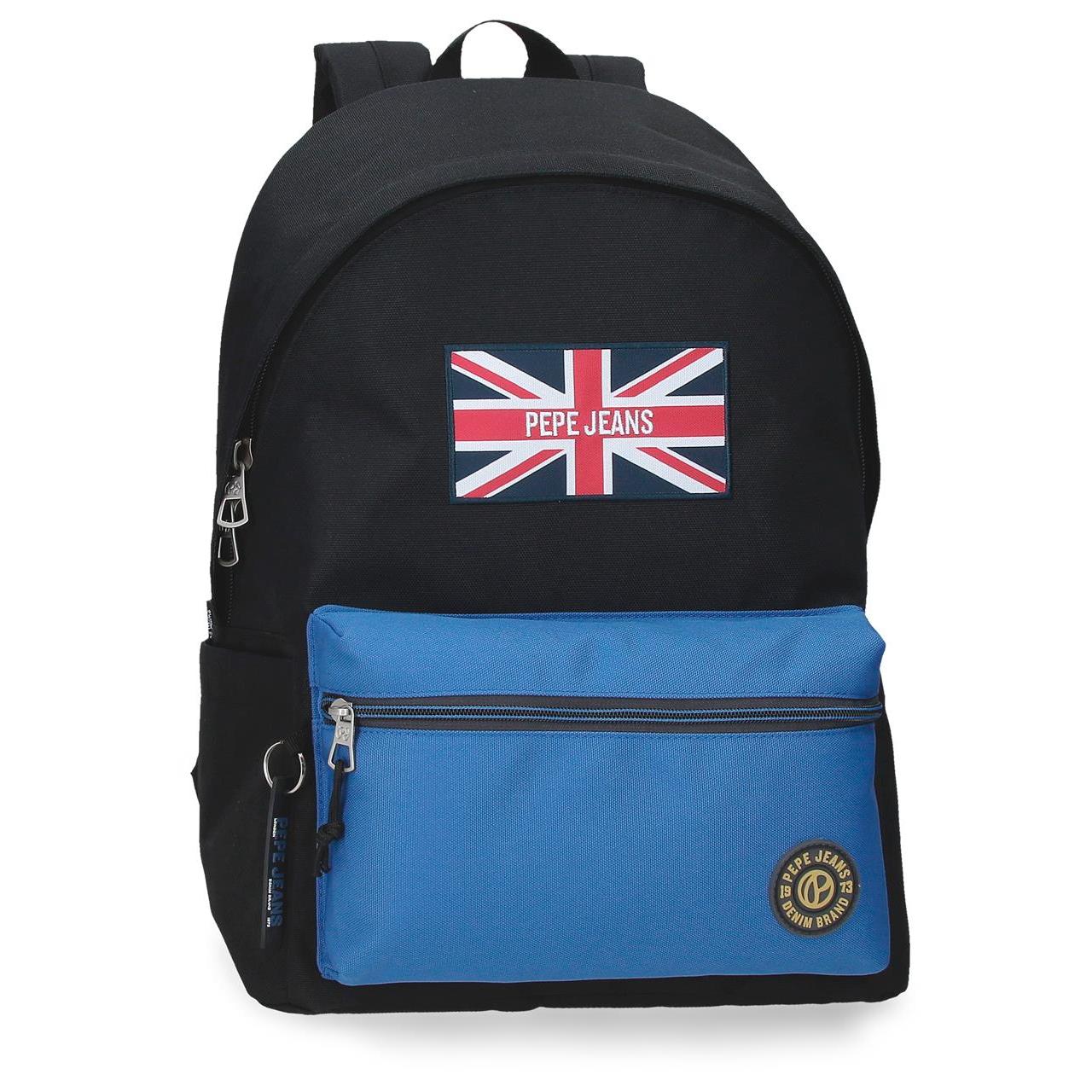 Mochila escolar adaptable a carro Pepe Jeans Henry 31x44x18cm Negro