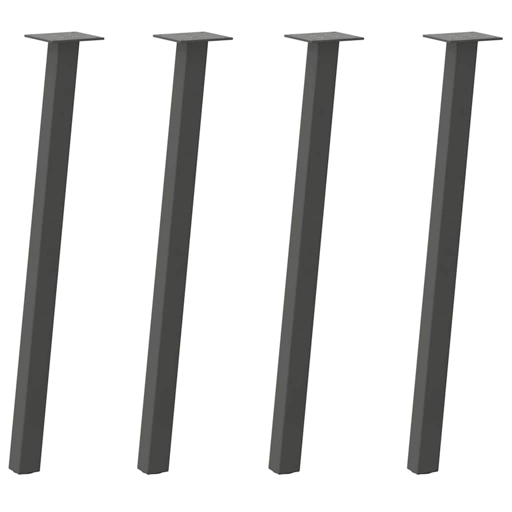 vidaXL Patas para consola (4 unidades) 72 cm, acero