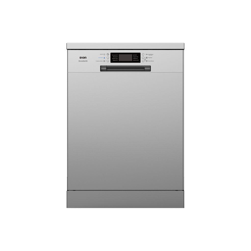 Svan - Lavavajillas 60 cm SVJ606XD para 15 cubiertos, 3 bandejas Dual Wash, inoxidable, clase D, 42 dB y 10 L/ciclo