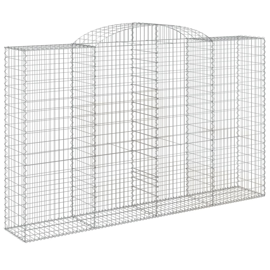 Vidaxl Cesta Gaviones Arco Hierro Galvanizado 300x30x80/100 Cm
