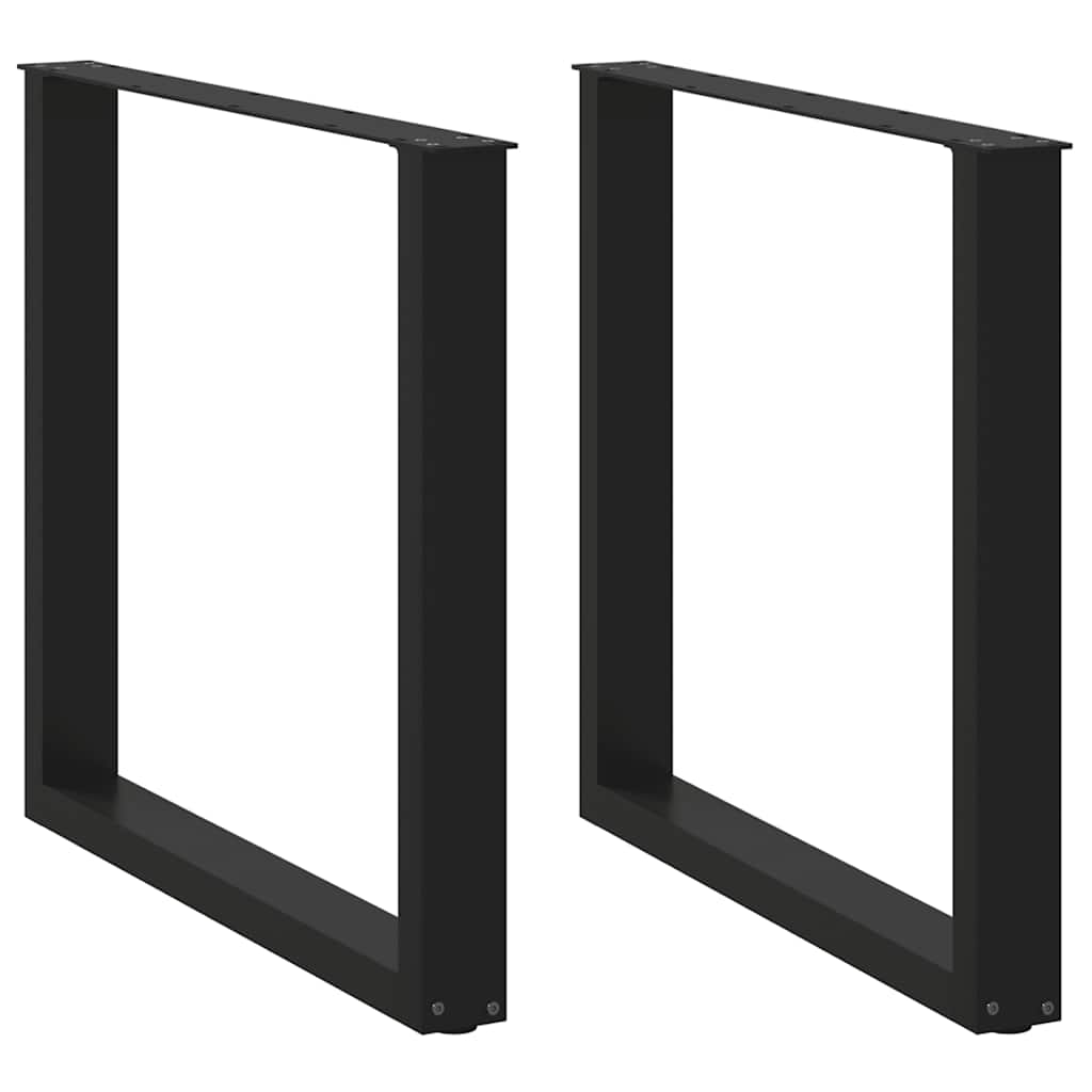 vidaXL Patas para mesa de comedor en forma de U (2 unidades) 80 x (72-73) cm, acero