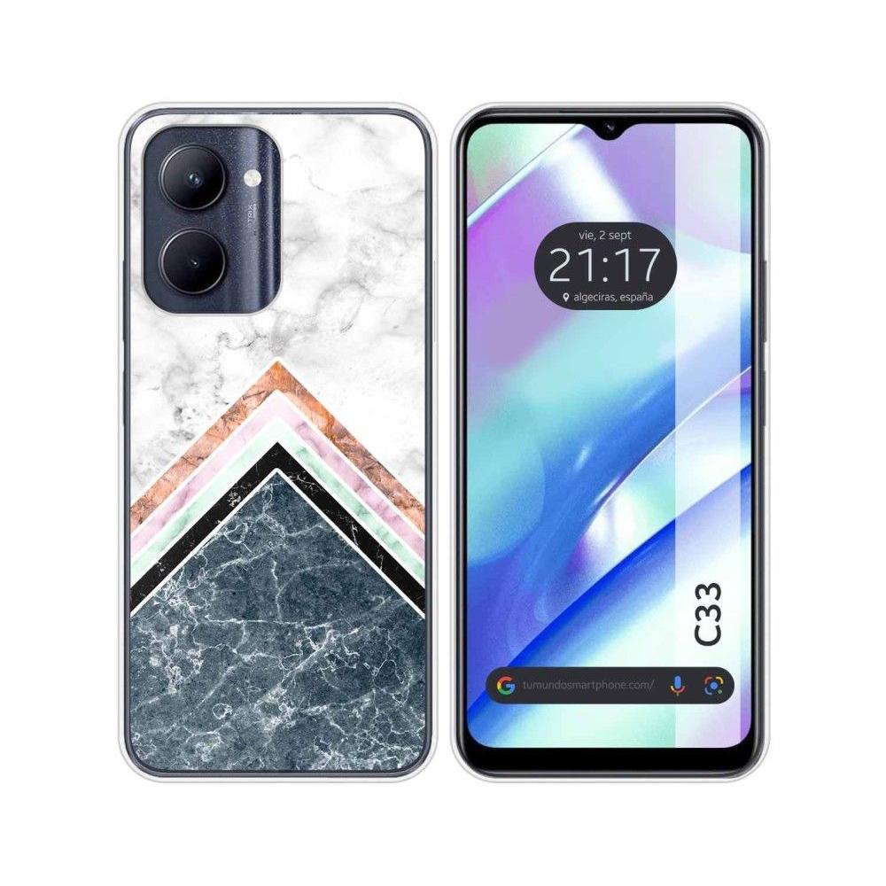 Tumundosmartphone Funda Silicona Realme C33 Gel TPU Diseño Mármol 05