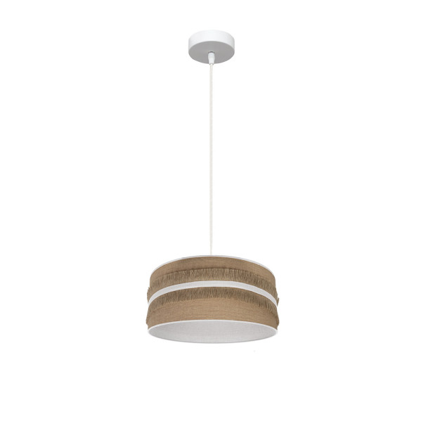Colgante natalia 1xe27 blanco/saco-blanco regx30x30 cm