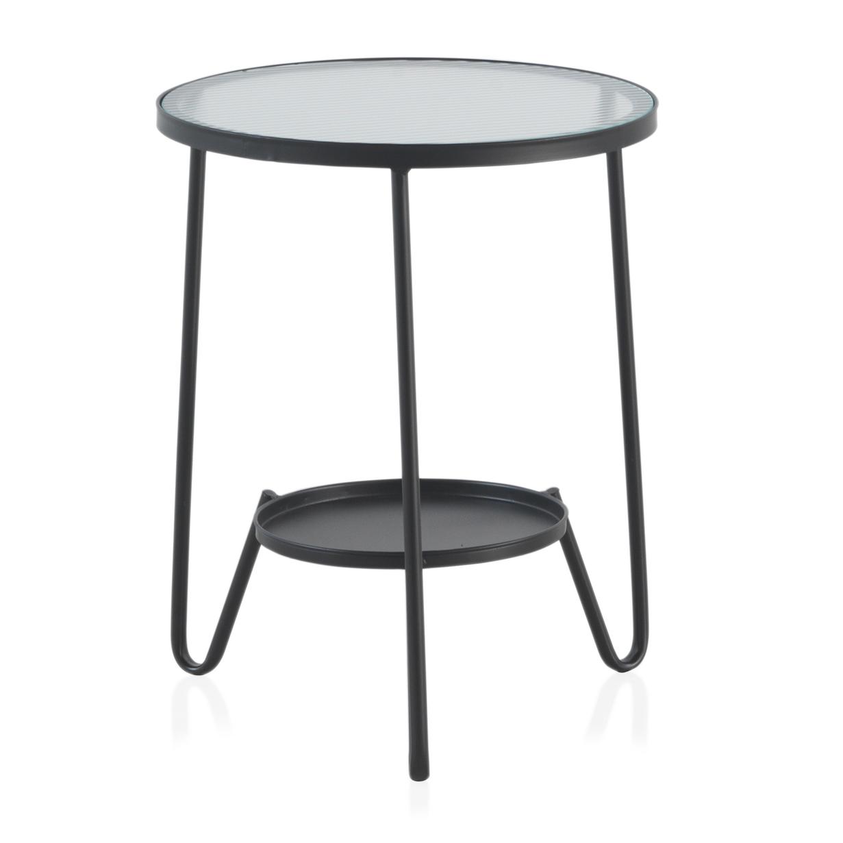 Mesa Auxiliar De Metal Con Tapa De Cristal El mejor complemento para tu hogar. Fijalo
