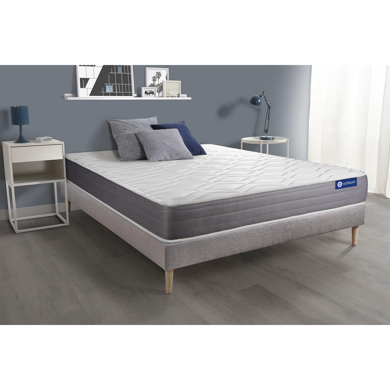 Pack colchón Actiflex dream 120x190cm + Somier, Muelles ensacados y espuma viscoelástica, 3 zonas de confort
