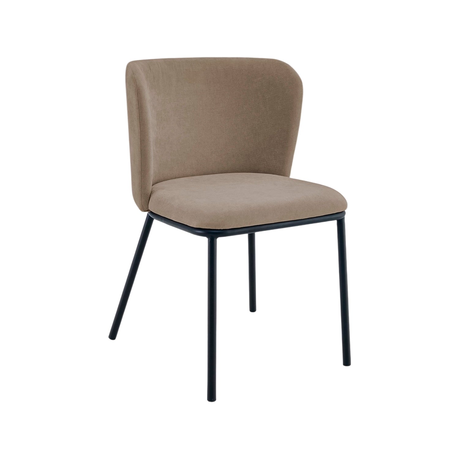 Set de 2 sillas de comedor tapizadas glenna marrón  para hogar moderno mueble de almacenaje  - Homekit