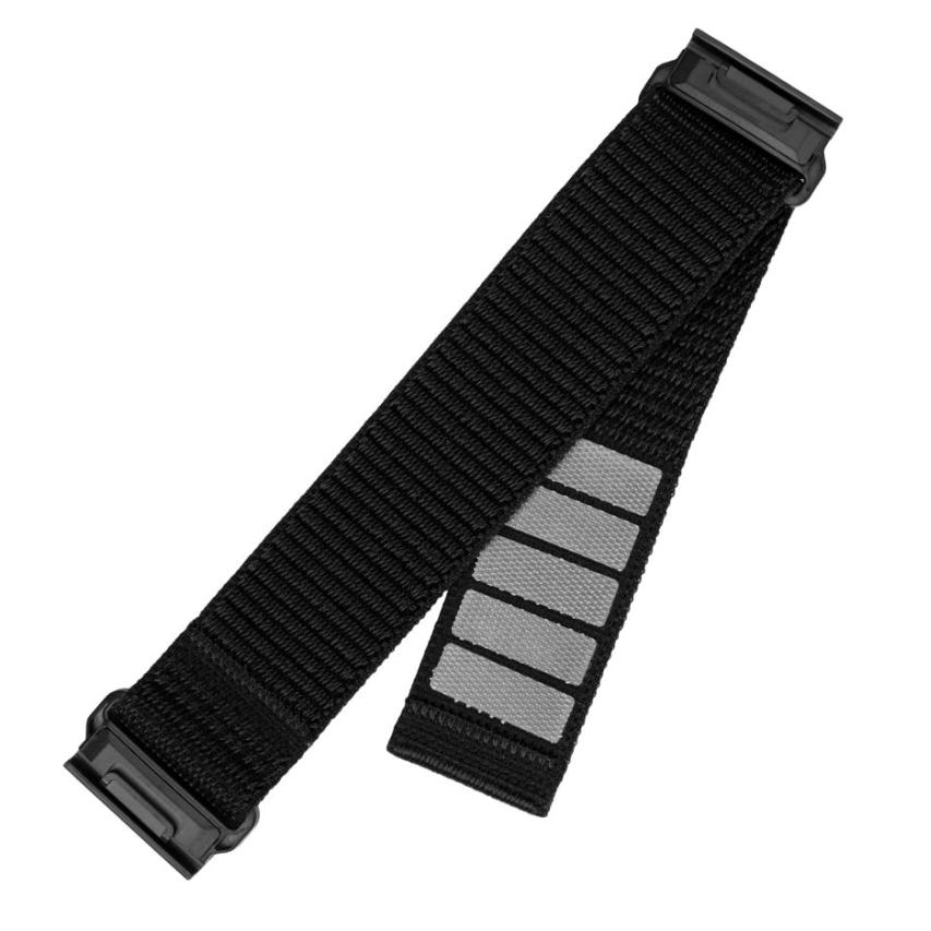 Correa deportiva fija para Garmin QuickFit de 26 mm | 160-210 mm | Negra | Nailon