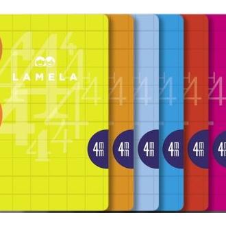 LAMELA PAQ/5 LIBRETA A4 50H 90G CUADROVIA 3MM COLORES SURTIDOS