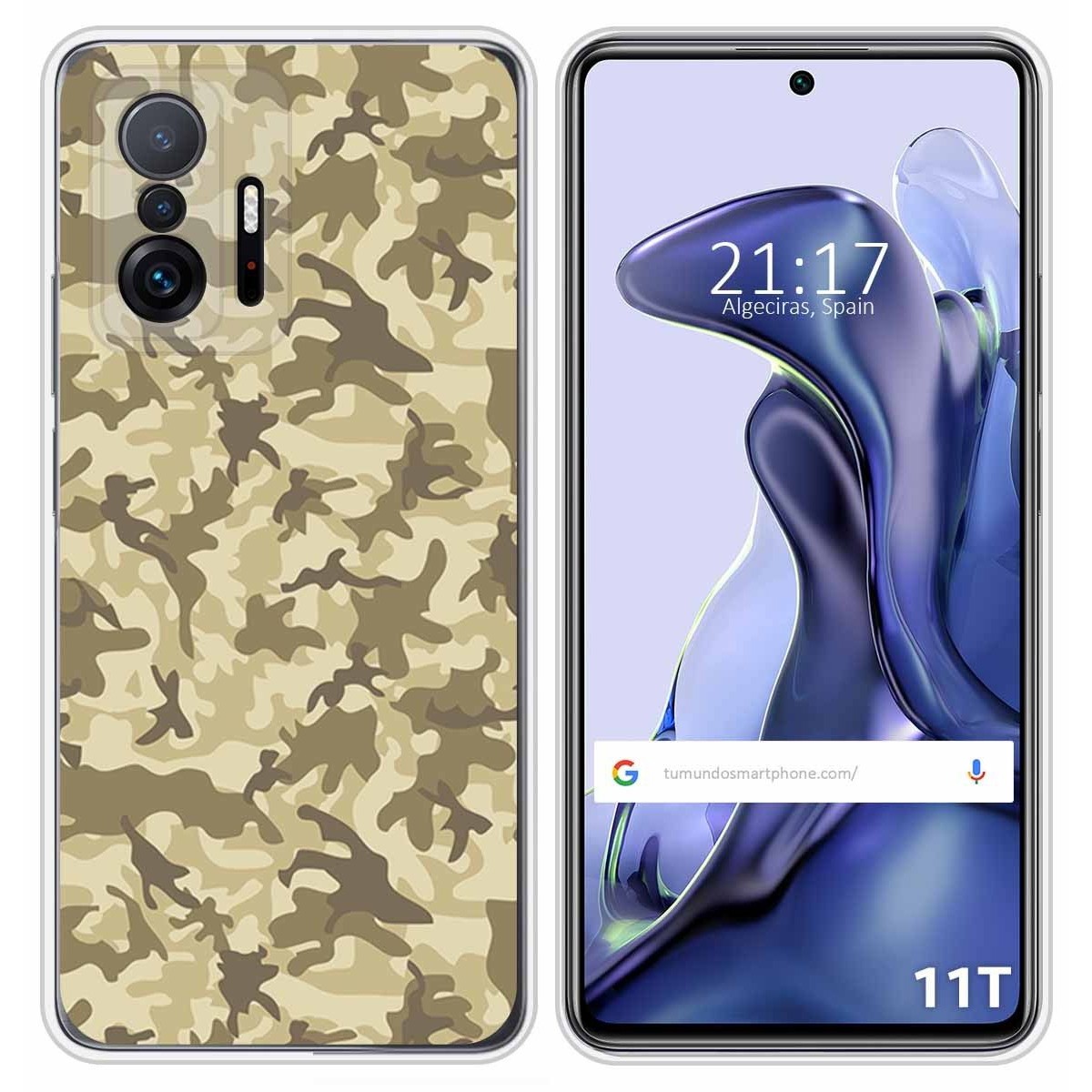 Funda Silicona para Xiaomi 11T 5G / 11T Pro 5G diseño Sand Camuflaje Dibujos