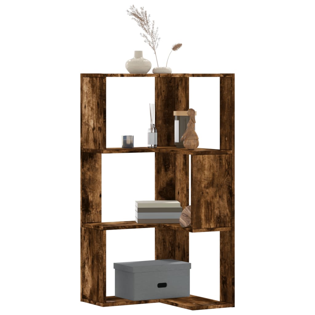 Vidaxl Estantería de Esquina 3 Niveles Madera 50x50x102cm Blanco