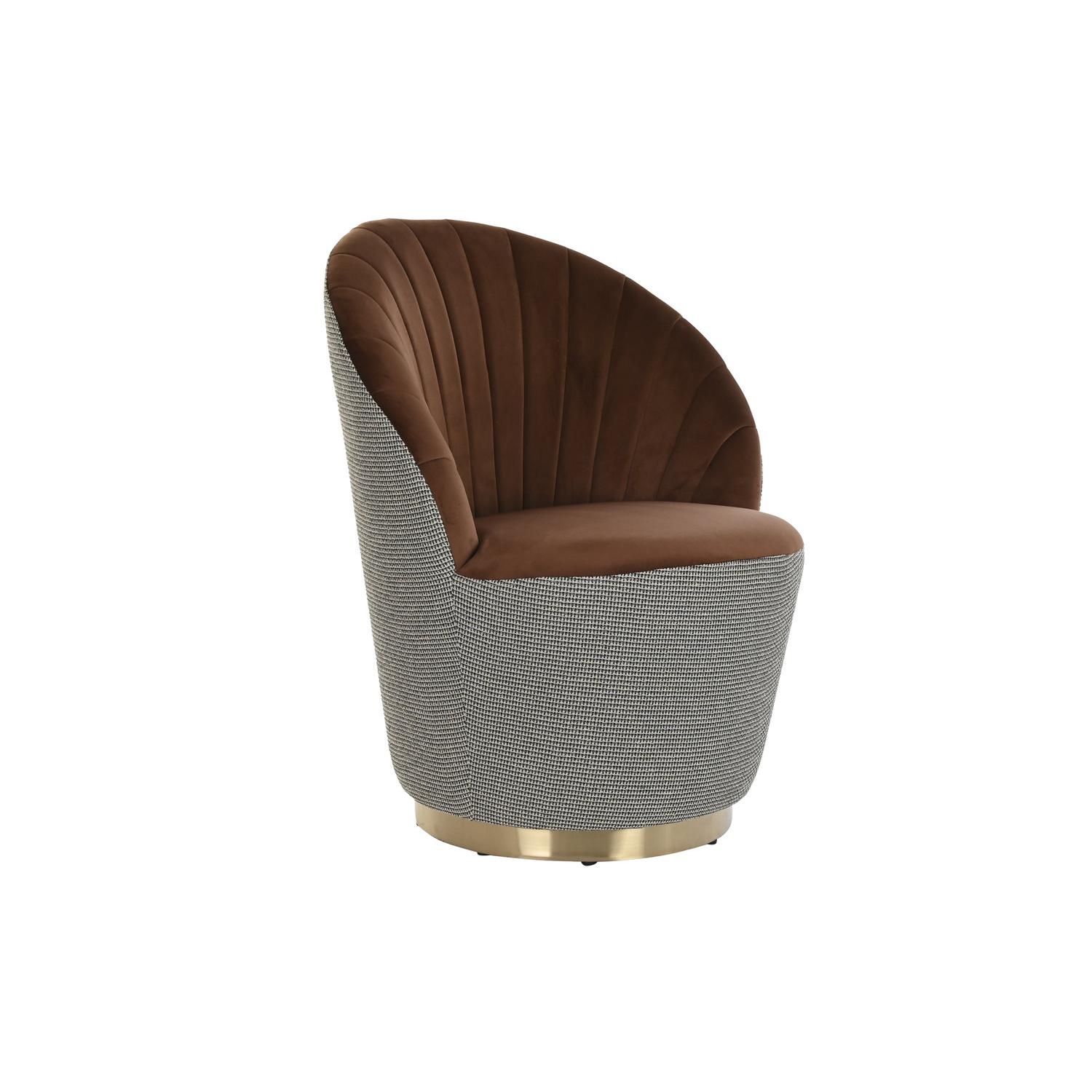 BUTACA POLIESTER 69X66X85 MARRON FIJALO MB183337