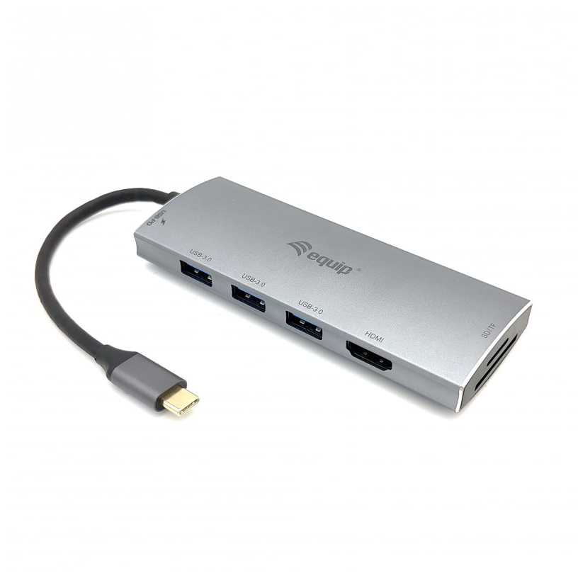 Equip 7in1 usb-c to usb 3.0/ hdmi/ usb-c pd/ sd hub