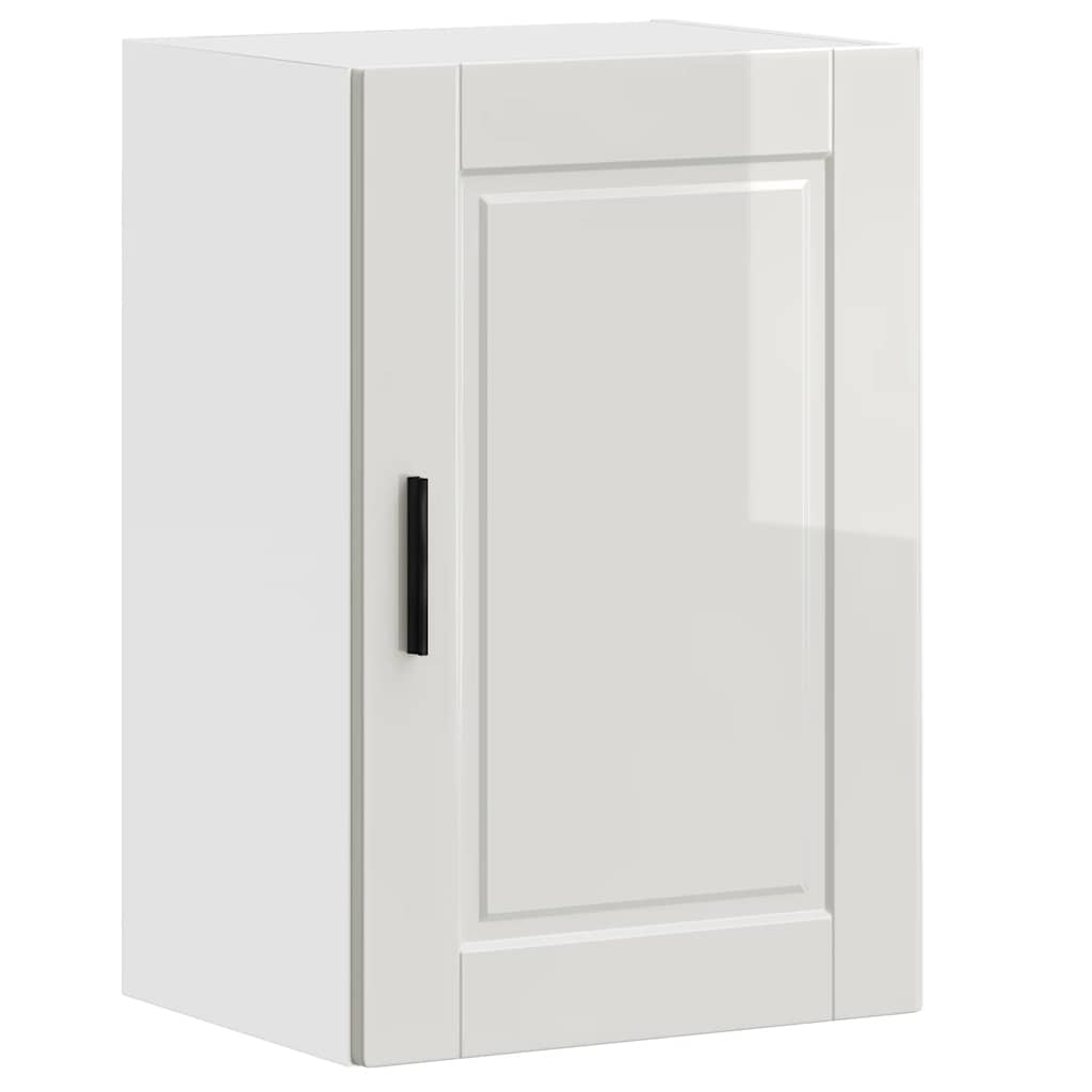 vidaXL Armario pared cocina Porto madera ingeniería blanca alto brillo