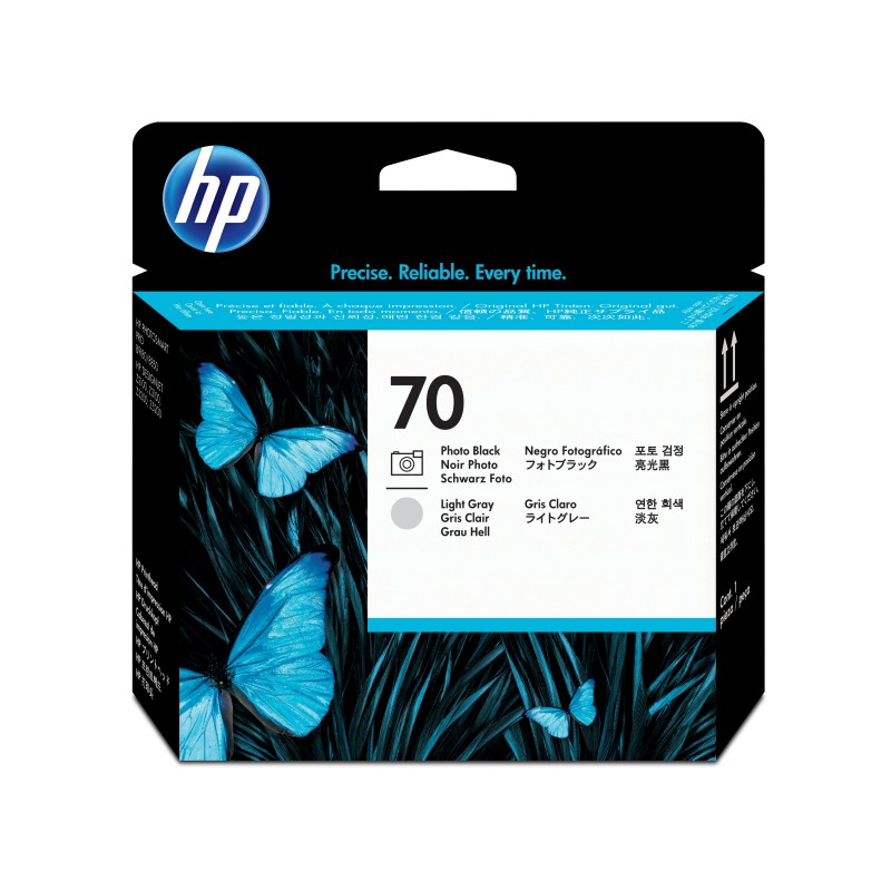 HP - Cabezal de impresión DesignJet 70 negro fotográfico/gris claro C9407A